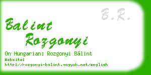 balint rozgonyi business card
