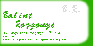 balint rozgonyi business card